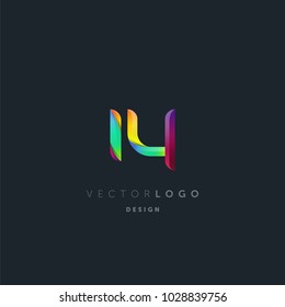 Letters I Y, I & Y logo, multi colour letters icon vector template.