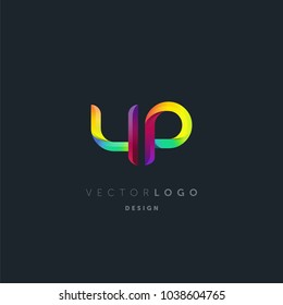 Letters Y P, Y & P logo, multi colour letters icon vector template.

