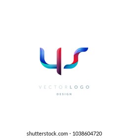 Letters Y S, Y & S logo, multi colour letters icon vector template.

