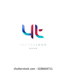 Letters Y T, Y & T logo, multi colour letters icon vector template.

