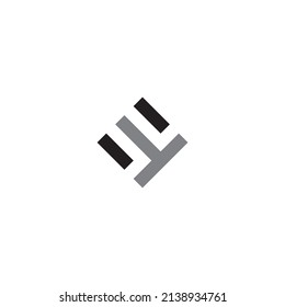 Las letras y y W, cuadrados. vector de logotipo de símbolo simple