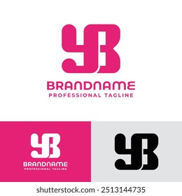 Letters YB Monogram Logo, Great for Multisector Company Branding