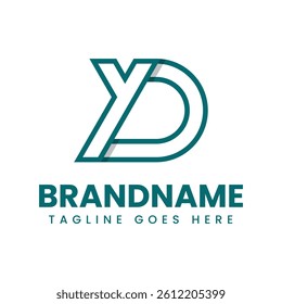 Letters YD or DY Monogram Logo, suitable for any brand with YD or DY initials
