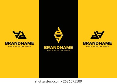 Letters YD and DY Triangle Logo, suitable for any business with YD or DY initials