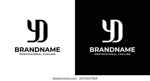 Letters YD Monogram Logo, suitable for any business with DY or YD initials
