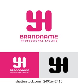 Letters YH Monogram Logo, Great for Multisector Company Branding