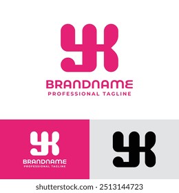 Letters YK Monogram Logo, Great for Multisector Company Branding