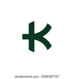 letters yk simple geometric line logo vector 
