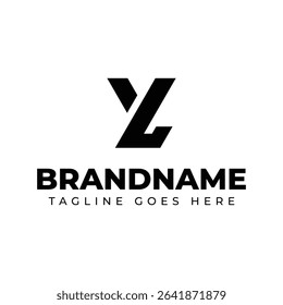 Letters YL or LY Monogram logo, suitable for any brand with YL or LY initials