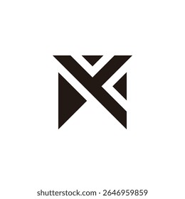 letters ym simple geometric triangles logo vector 