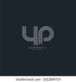 Letters YP, Y & P joint logo icon. Stroke letter vector element.
