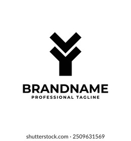 Buchstaben YV Monogramm Logo, geeignet für jedes Geschäft mit YV oder VY Initialen