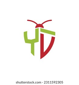 Logotipo de control de plagas de las letras YV