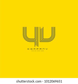 Letters YV, Y & V joint logo icon. Stroke letter vector element.
