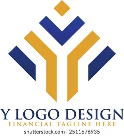 Letras YW ou Y Projeto de logotipo de vetor financeiro para download