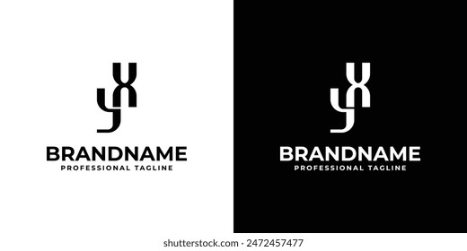 Letters YX Monogram Logo, suitable for any business with XY or YX initials