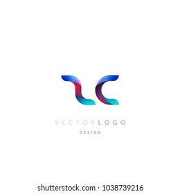 Letters Z C, Z & C logo, multi colour letters icon vector template.