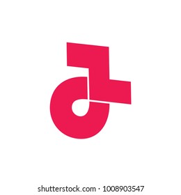 letters z d linked design logo vector  