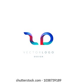 Letters Z D, Z & D logo, multi colour letters icon vector template.