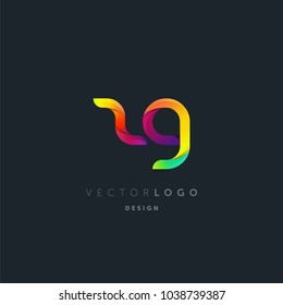 Letters Z G, Z & G logo, multi colour letters icon vector template.
