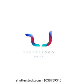 Letters Z J, Z & J logo, multi colour letters icon vector template.