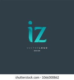 Letters I & Z joint logo icon vector element.