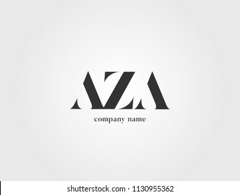 Letters A Z A logo icon vector template.