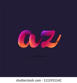 Letters A Z, A & Z logo, multi colour letters icon vector template.
