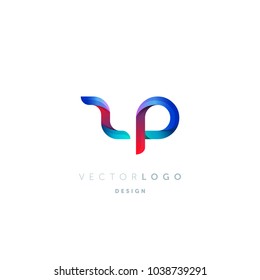 Letters Z P, Z & P logo, multi colour letters icon vector template.