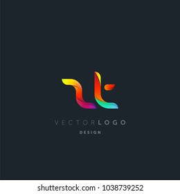 Letters Z T, Z & T logo, multi colour letters icon vector template.