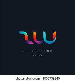 Letters Z W, Z & W logo, multi colour letters icon vector template.