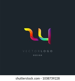 Letters Z Y, Z & Y logo, multi colour letters icon vector template.