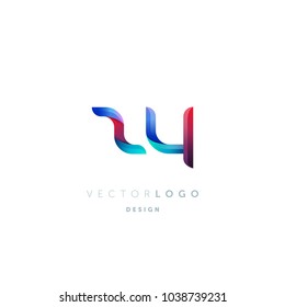 Letters Z Y, Z & Y logo, multi colour letters icon vector template.