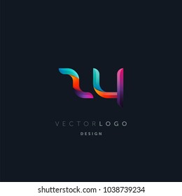 Letters Z Y, Z & Y logo, multi colour letters icon vector template.