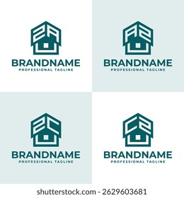 Letters ZA AZ ZC CZ Home Roof Logo, suitable for any business related to house