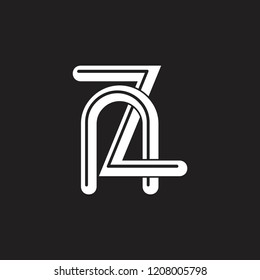 letters za linked logo vector