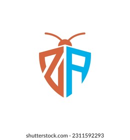 Logotipo de control de plagas de las letras ZA