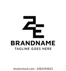 Letters ZE Monogram Logo Set, suitable for any business with EZ or ZE initials