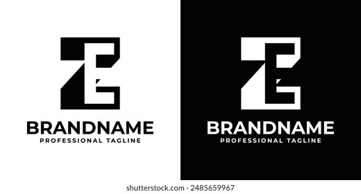 Letters ZE Monogram Logo, suitable for any business ZE or EZ initials