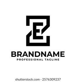 Letters ZE Monogram Logo, suitable for any business with EZ or ZE initials