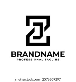 Letters ZJ Monogram Logo, suitable for any business with JZ or ZJ initials