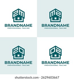 Letters ZM MZ ZO OZ Home Roof Logo, suitable for any business related to house