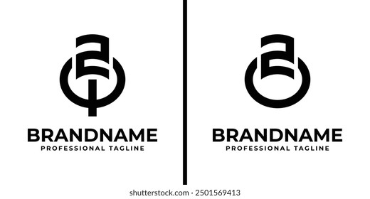 Letters ZQ and ZO Monogram Logo, suitable for any business with ZQ, QZ, ZO, or OZ initials