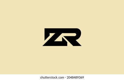 LETTERS ZR LOGO DESIGN WITH NEGATIVE SPACE EFFECT FOR ILLUSTRATION USE