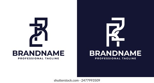 Letters ZR and RZ Monogram Logo, suitable for any business with RZ or ZR initials