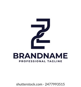 Letters ZZ Monogram Logo, suitable for any business with ZZ initials