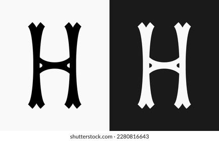 A letter-shaped design that has a classic effect and a gothic feel. suitable for use as a logo or marker