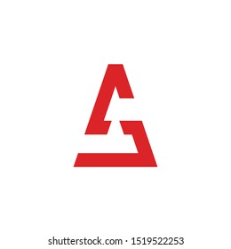 A letter.Vector design template. Red color. Stock illustration