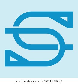 Diseño del logotipo del monograma Lets S
