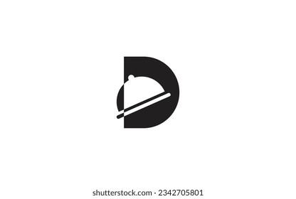 Lettet D food logo. Restaurant logo.